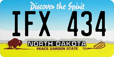 ND license plate IFX434