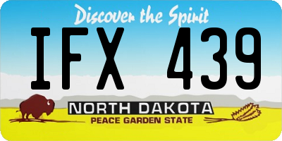 ND license plate IFX439