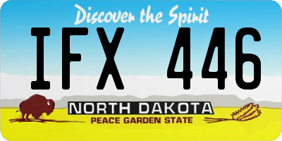 ND license plate IFX446