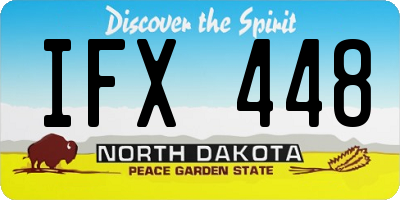 ND license plate IFX448