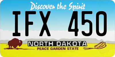 ND license plate IFX450