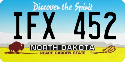 ND license plate IFX452
