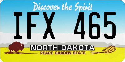 ND license plate IFX465
