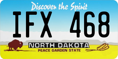 ND license plate IFX468