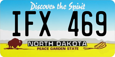ND license plate IFX469