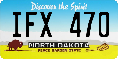 ND license plate IFX470