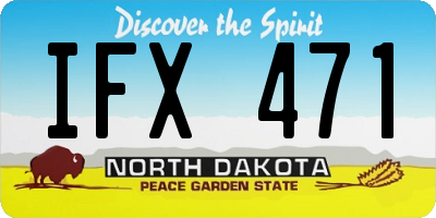 ND license plate IFX471