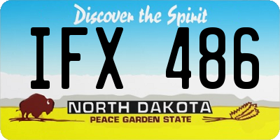 ND license plate IFX486
