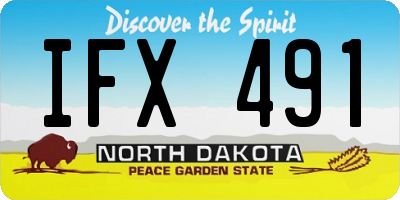 ND license plate IFX491
