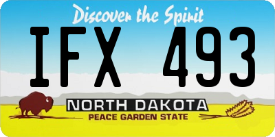 ND license plate IFX493