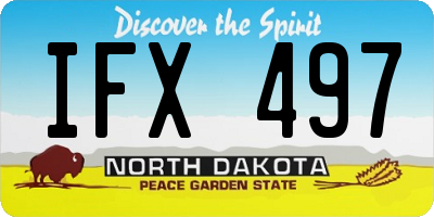 ND license plate IFX497