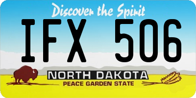 ND license plate IFX506