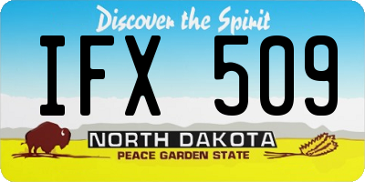 ND license plate IFX509