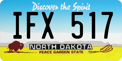 ND license plate IFX517
