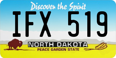 ND license plate IFX519