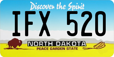 ND license plate IFX520