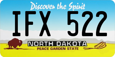 ND license plate IFX522