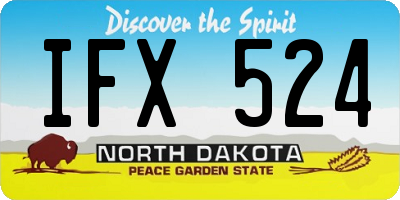 ND license plate IFX524