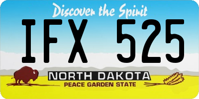 ND license plate IFX525