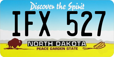 ND license plate IFX527