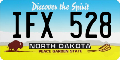 ND license plate IFX528