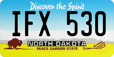 ND license plate IFX530
