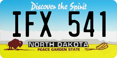 ND license plate IFX541