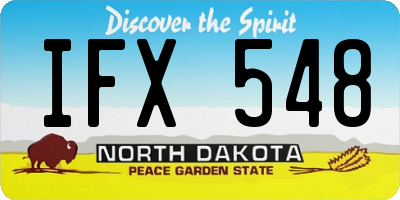 ND license plate IFX548