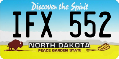 ND license plate IFX552