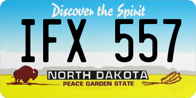 ND license plate IFX557