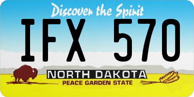 ND license plate IFX570