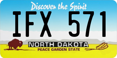 ND license plate IFX571