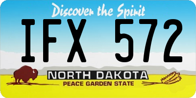 ND license plate IFX572