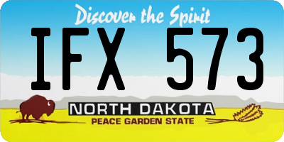 ND license plate IFX573