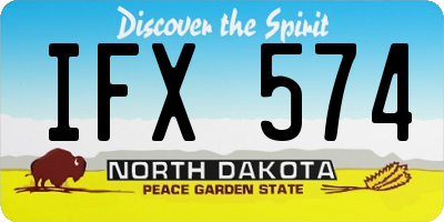 ND license plate IFX574