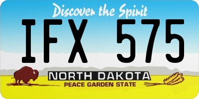 ND license plate IFX575
