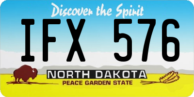 ND license plate IFX576