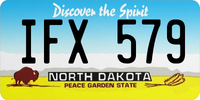 ND license plate IFX579
