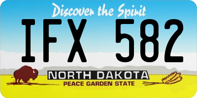 ND license plate IFX582