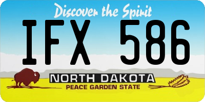 ND license plate IFX586