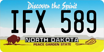 ND license plate IFX589