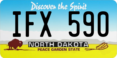 ND license plate IFX590