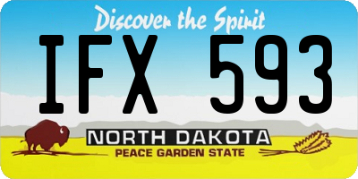 ND license plate IFX593