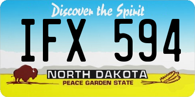 ND license plate IFX594