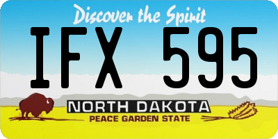ND license plate IFX595