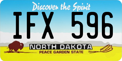 ND license plate IFX596