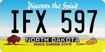 ND license plate IFX597
