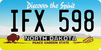 ND license plate IFX598