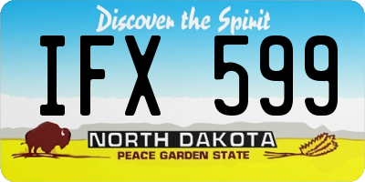 ND license plate IFX599