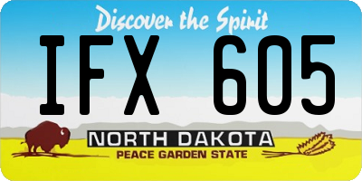 ND license plate IFX605